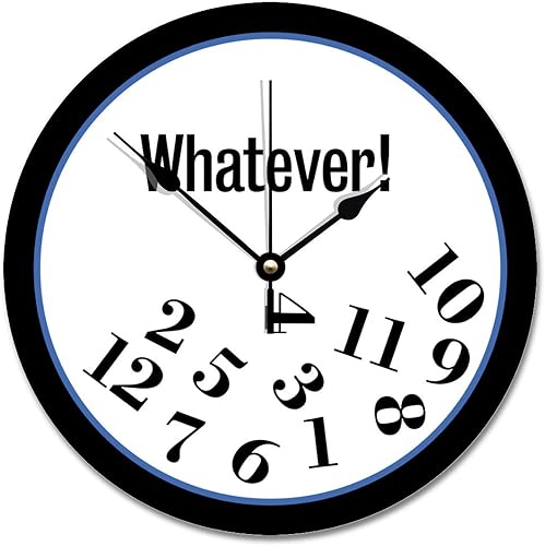 ArogGeld Whatever Modern - Reloj minimalista de madera rústico, decoración vintage, pared redonda, blanco y negro, silencioso, sin tictac, batería