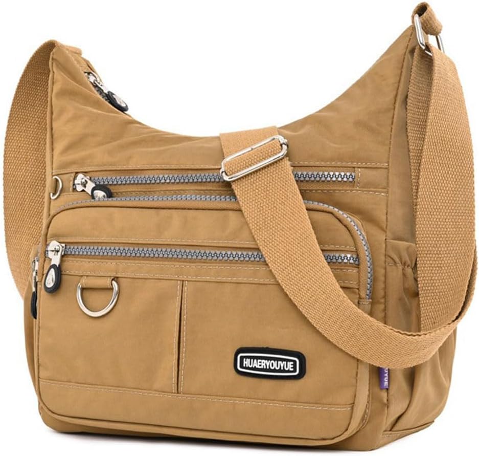 Crossbody Bag for Women Multi Pocket Shoulder Handbags Purse Waterproof Nylon Messenger Bag Ladies Travel Bag