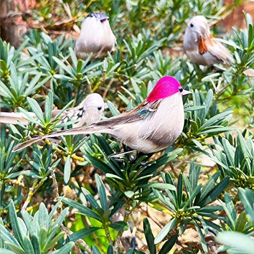 Fbirdy 001 12Pcs Artificial Birds Artificial Sparrow Christmas Tree Ornaments Birds Realistic Birds Faux Birds Foam Birds Feather Birds Yard Patio Wreath Designs Garden Decoration thumb #5