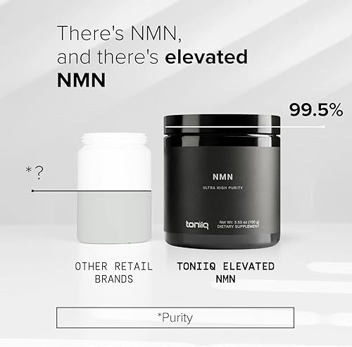 Miniatura 3 de Toniiq Polvo NMN de ultra alta pureza  3.53 oz  98% altamente purificado y altamente biodisponible  Fórmula totalmente estabilizada  Aumento de