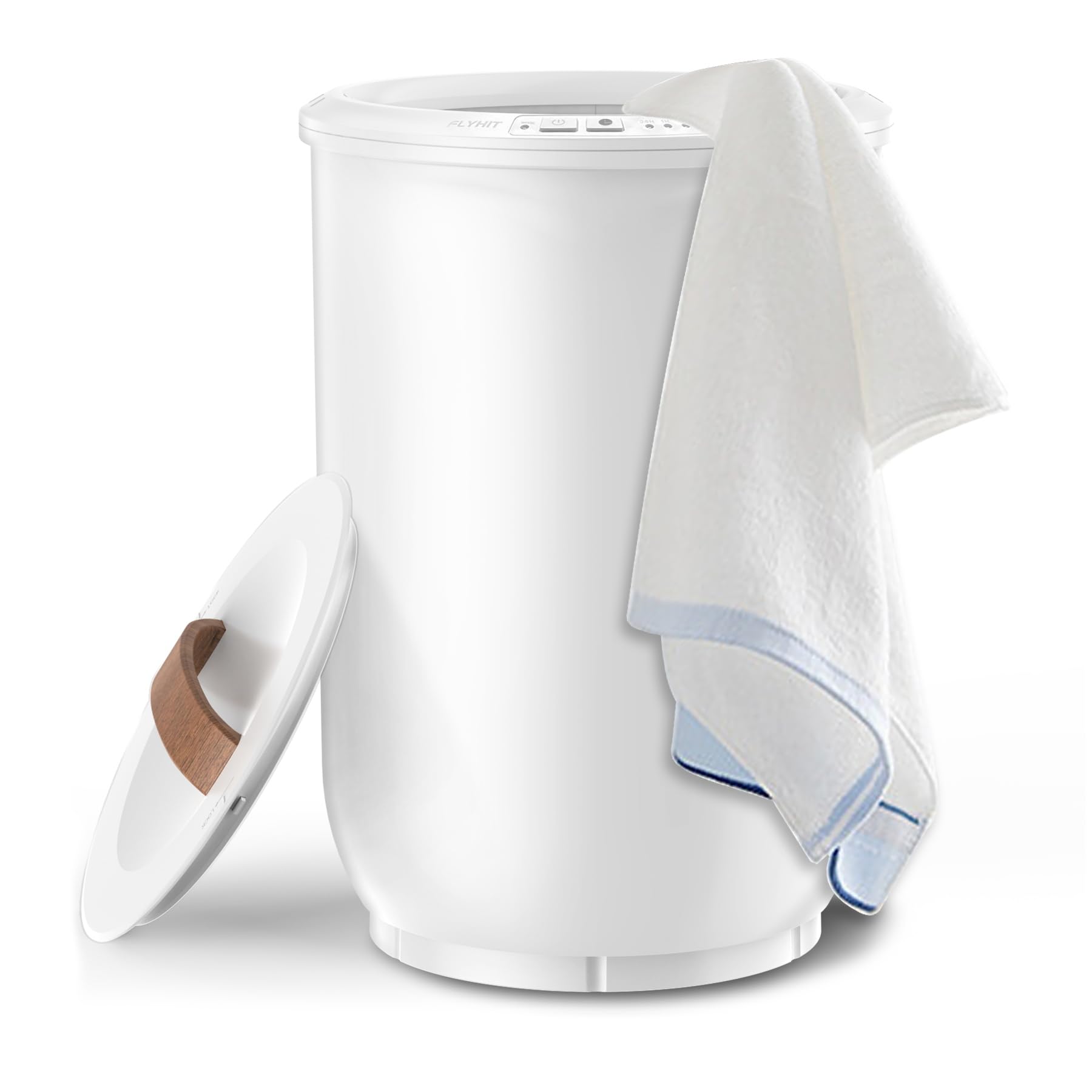 Amazon.com: Luxury Large Towel Heated Warming Bucket - FLYHIT Towel Warmers  for Bathroom, Auto Shut Off, Fits Up to Two 40X70 Oversized Towels,  Bathrobes, Blankets, PJ's, and More, Child-Proof Function, White :