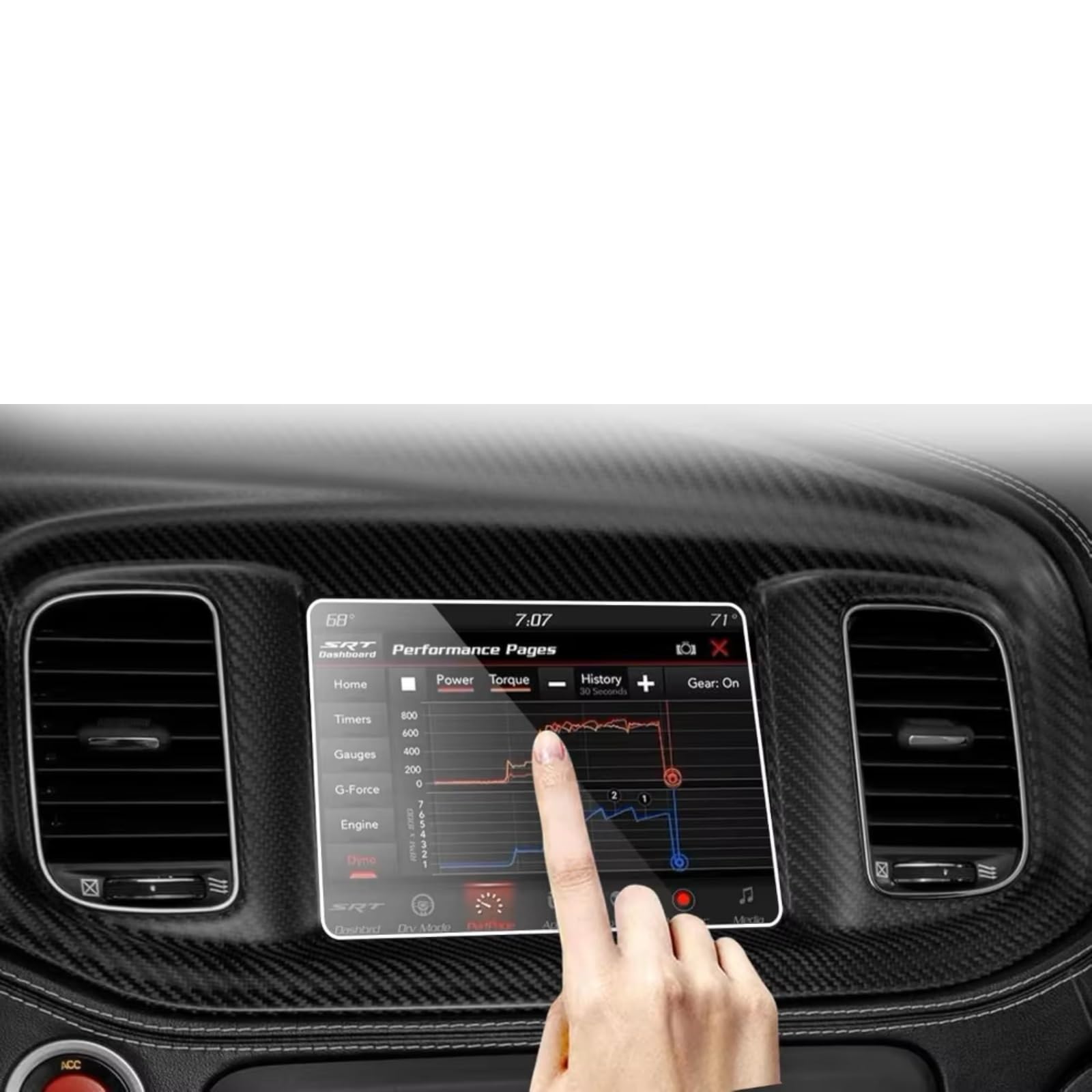Film protector GPS Compatible Con Dodge Para Cargador 2011-2023 Protector Pantalla 8,4 Pulgadas Película Protectora De Navegación GPS HD Transparente