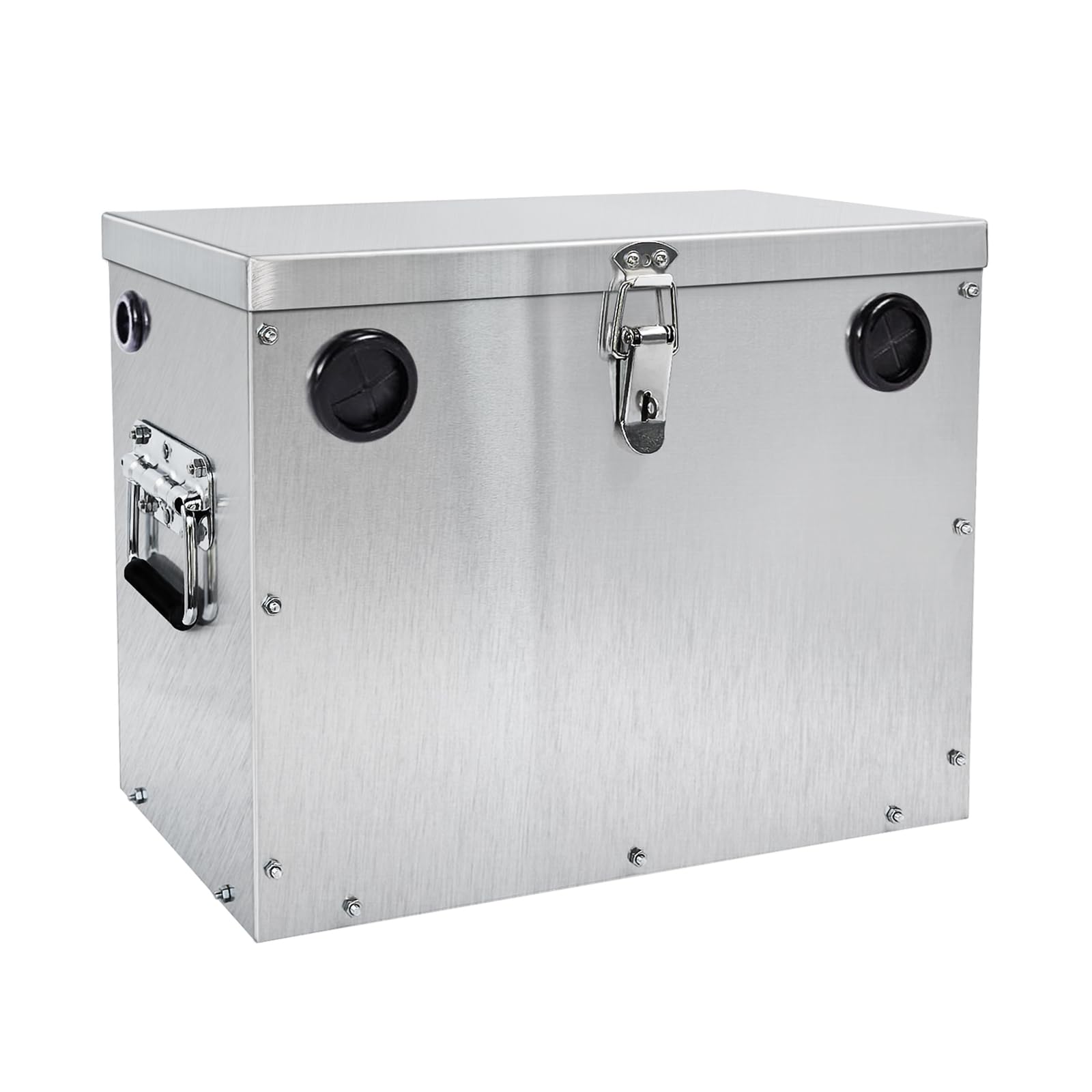 Photo 1 of 12V Car/RV/Marine Battery Box, Assemble Stainless Steel Battery Relocation Kit for Trailer, Boat, Trolling Motor, Kayak (Group 27)
