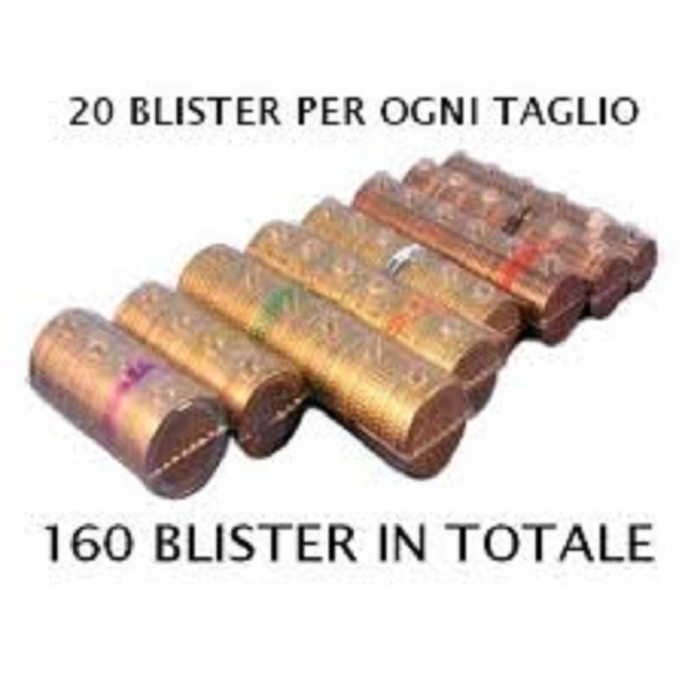 2 set da 20 pezzi in plastica trasparente porta monete scatola raccolta monete 16 21 26 31 36 mm
