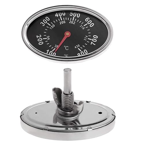 Miniatura 2 de Termómetro de tapa para parrilla de gas Indicador de calor de repuesto para DYNA GLO DGF510SBP, DGF493BNP, BBQ Grillware GGPL-2100, medidor de