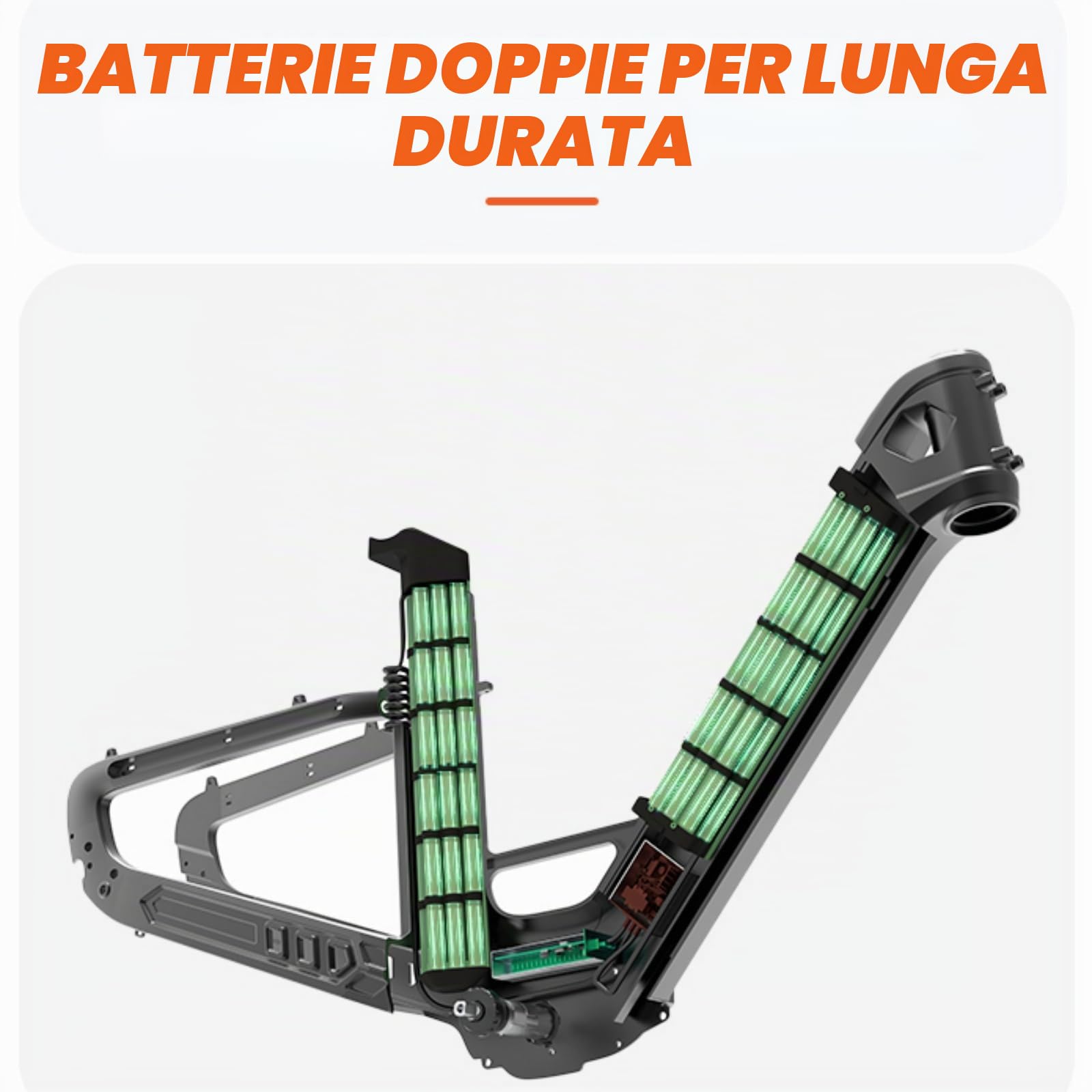 mihogo AIR Bici Elettrica, Carbon E-Bike, Con Doppia Batteria 48V (9.6 * 2) Ah, 85 Nm, Autonomia 206 km, Navigazione Bluetooth, Fat Bike Ideale per Città e Trekking – Uomo e Donna
