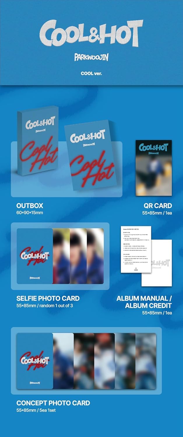 AB6IX Park Woojin Cool & Hot 1st Single Album with Tracking Sealed (Random Version)