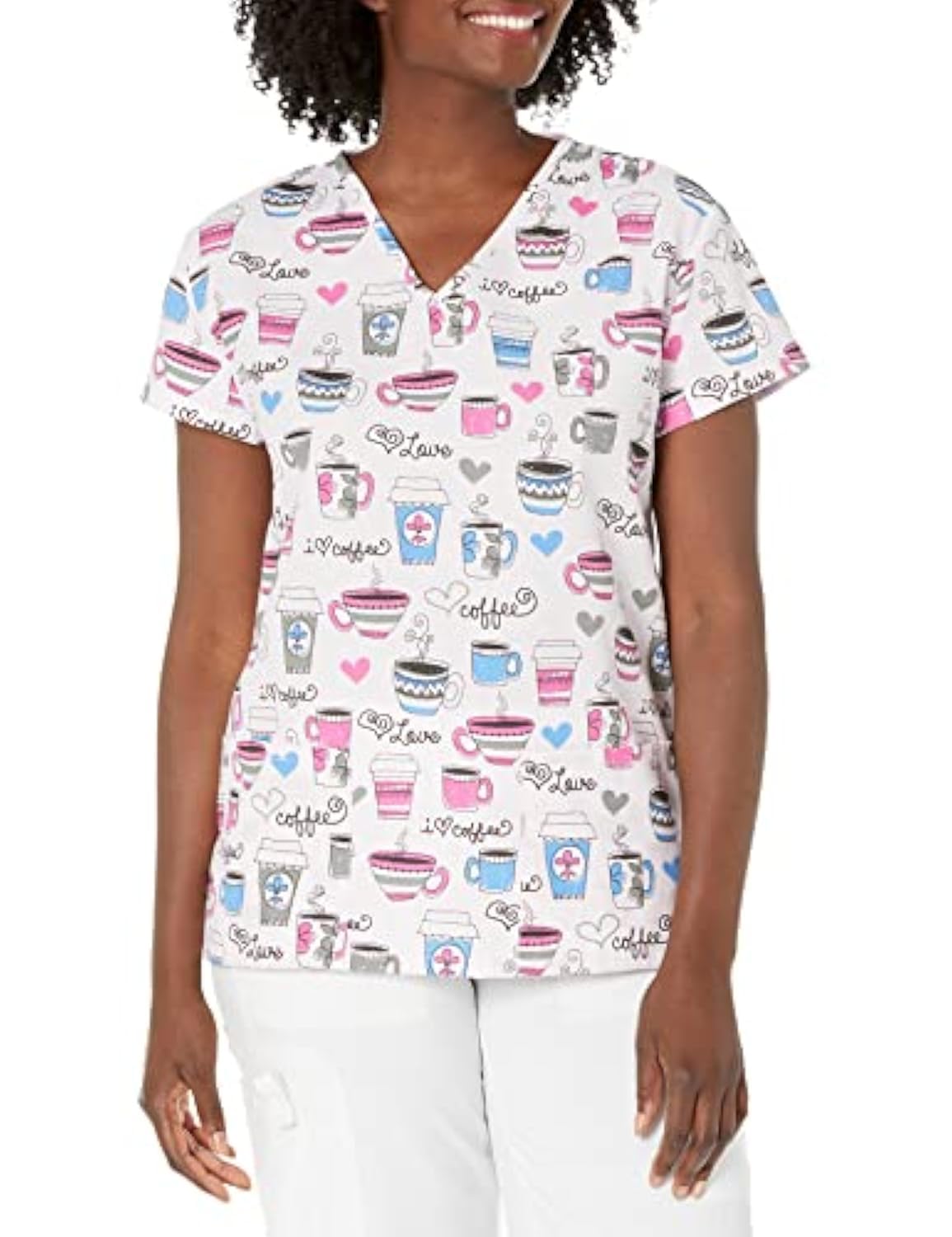 womens 24/7 Comfort V-neck Scrub Top Medical Scrubs