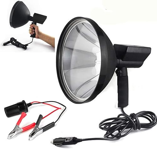 Potente 100W 8000LM HID Xenon Spotlight Luz de Caza 9 Pulgadas 1.5KM Rango de Luz al Aire Libre Interior 12V Linterna de Mano Spot Beam para Camping