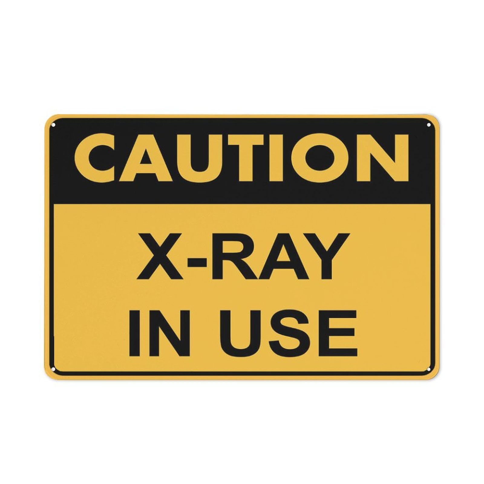 peiyeety Caution X-Ray in Use Sign 12x16 Inches Metal Sign, Rustproof Aluminum, Multicolor