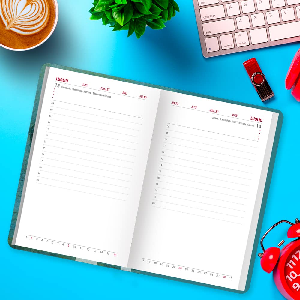 KAOS 2023-12 Months Daily Planner with Planner, Medium 12 x 18.5 cm, for Home Office, School, University, Hardcover - Image 4