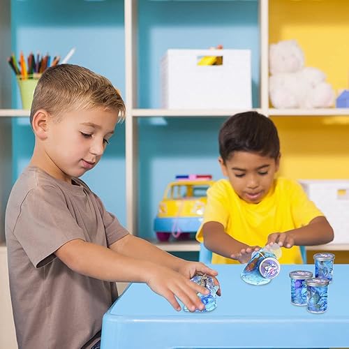 Miniatura 5 de ArtCreativity Masilla de animales marinos, juego de 12, recipientes de slime divertido con juguetes acuáticos en el interior, juguetes sensoriales