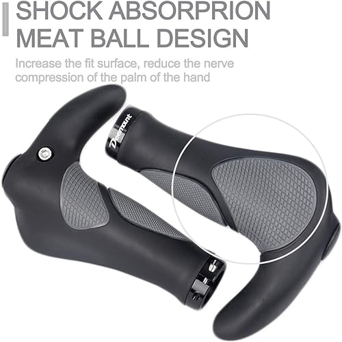 Miniatura 4 de Empuñaduras para manillar de bicicleta, empuñaduras de barra de bicicleta, empuñaduras ergonómicas cómodas para bicicleta de montaña, BMX, doble