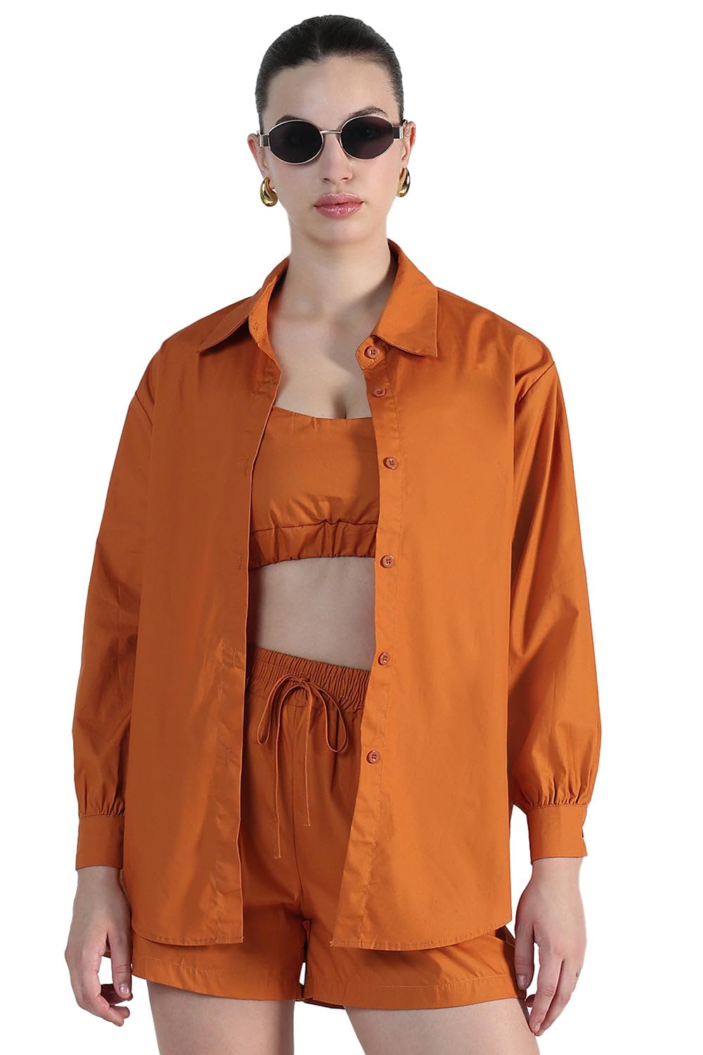 showoffff Women Solid Two-Piece Co Ords | Shoulder Straps Sleeveless Cotton Co Ord's for Womens | Mid-Rise Regular Fit Co Ords for Women's-picture-21
