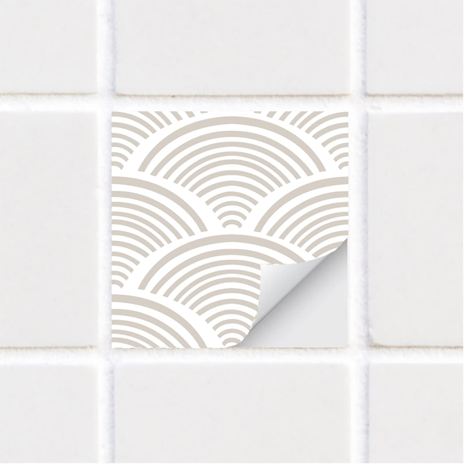 Alwayspon - Adesivo in vinile impermeabile per piastrelle, staccabile e autoadesivo, trasferibile per paraspruzzi, per cucina, bagno e soggiorno, adesivo murale in stile Boho, 20x20cmx10pz, marrone