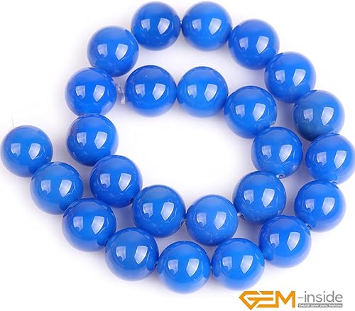 Miniatura 821 de GEM-Inside - Cuentas sueltas de piedra de lava negra natural de 0.315 in para hacer joyas, 15 pulgadas Cordierita de grado A