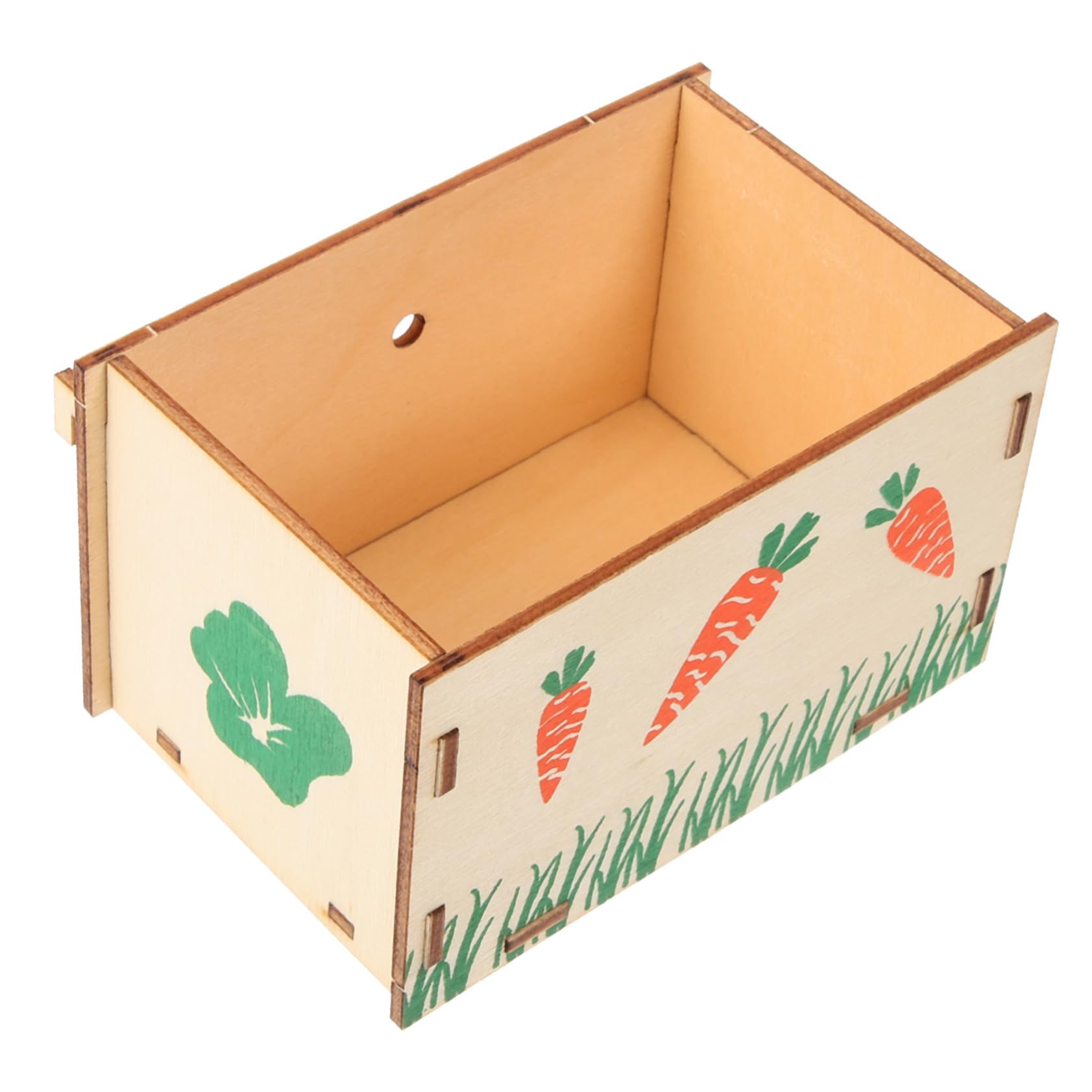Toyvian Wooden Feeder for Pets Durable Rabbit and Guinea Pig Food Dispenser Convenient Daily Use Bunny Feeding Bowl Smooth Surface Hay Holder for Hamsters and Other