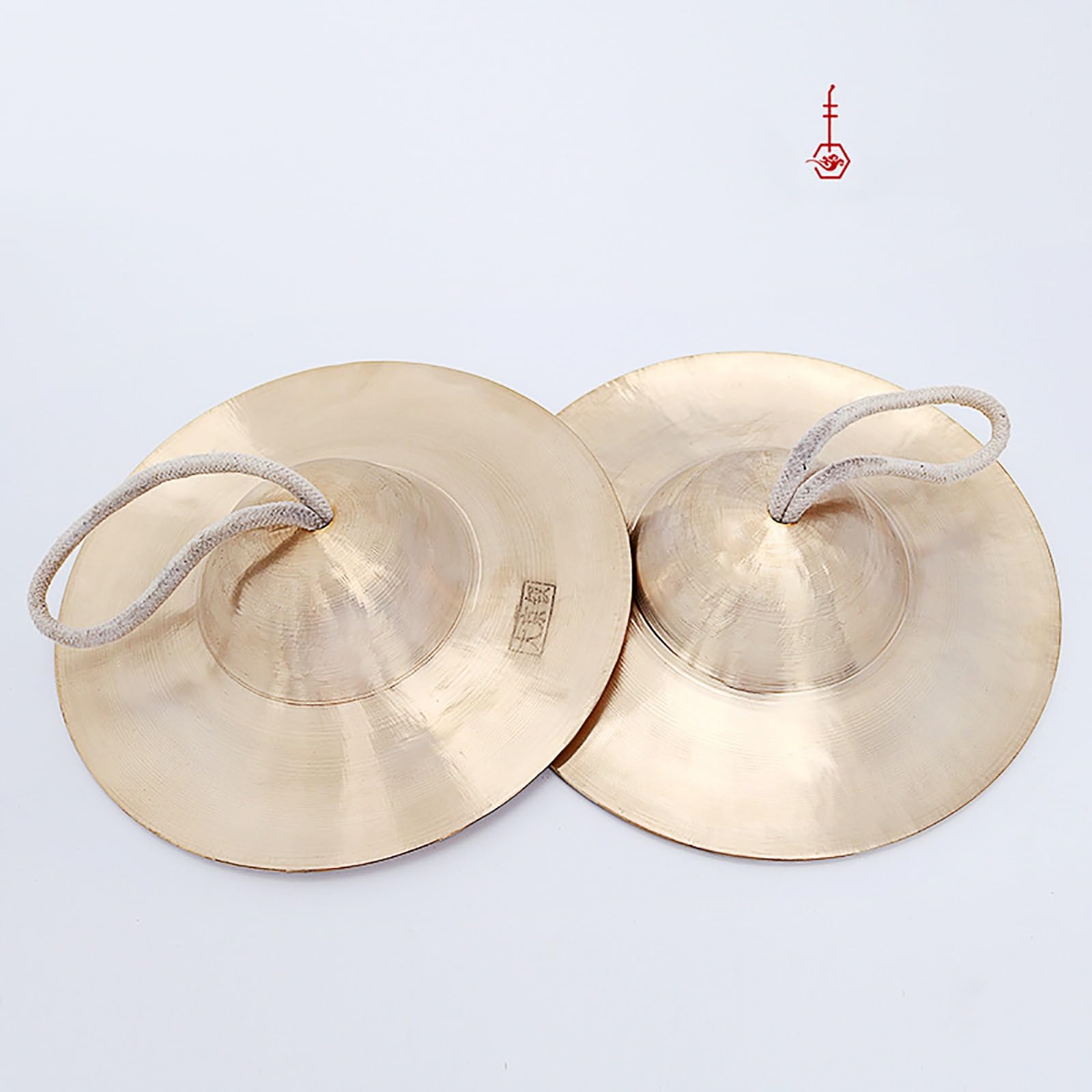 Piatti per dita - 1 coppia, Piatti tradizionali cinesi, Piatto a testa grande Gong in rame, Strumento musicale per bambini e adulti (Medium, Oro)