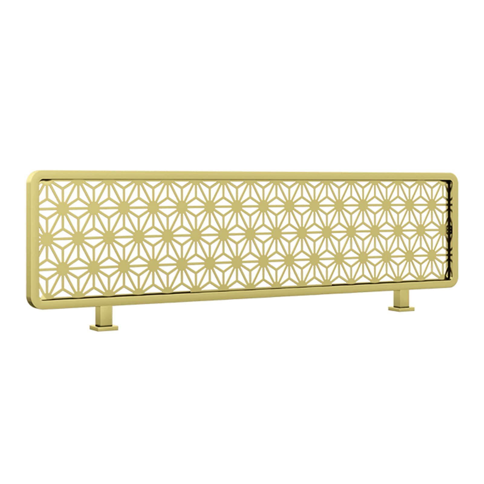 KLGFBDC Stylish Iron Art Room Dividers - 110cm Gold HOL s for Dining, Office & Restaurant - Semi-Privacy Desk Partitions, Elegant Countertop Decor