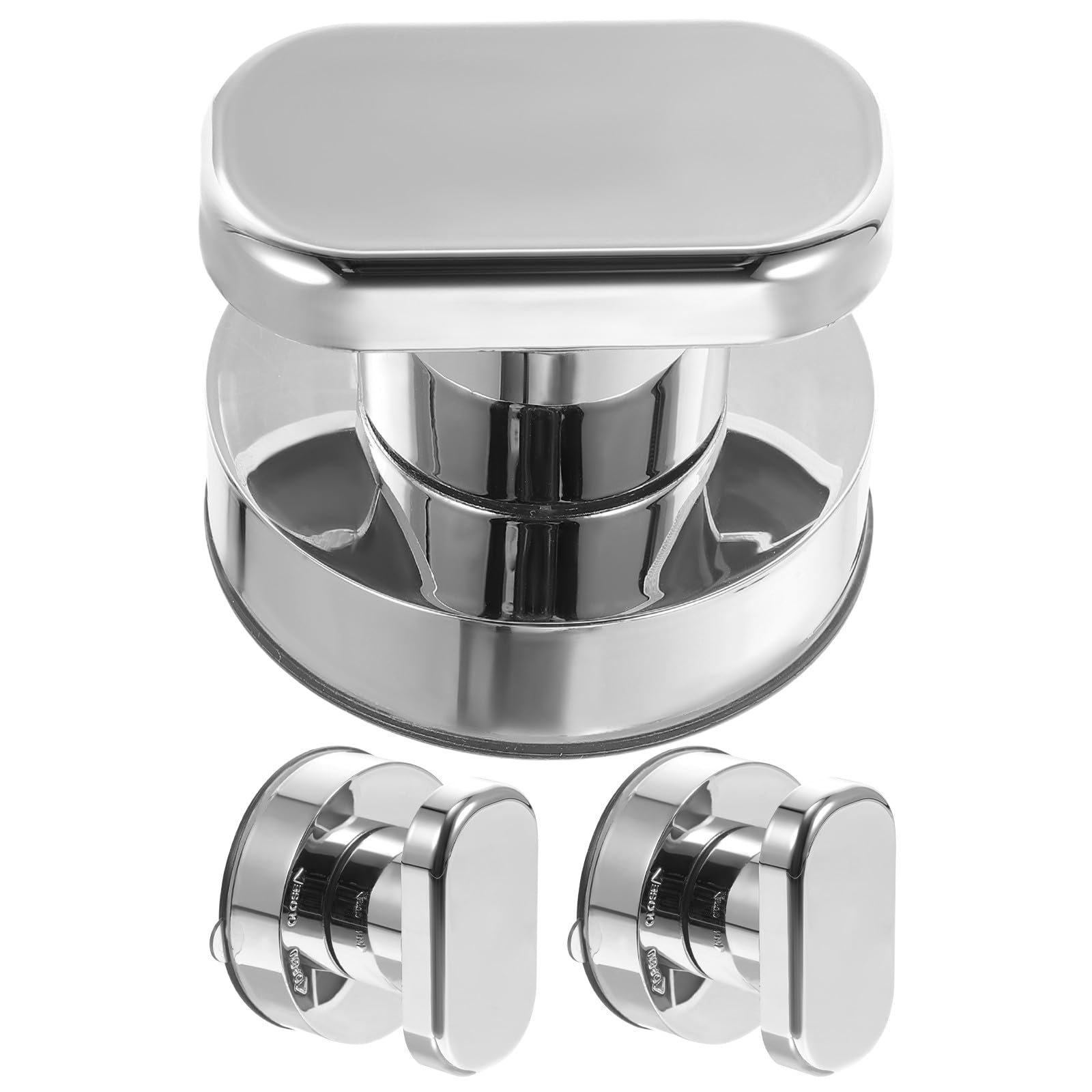 Poignée de douche à ventouses (lot de 3) bouton de porte sans perçage pour meuble et vitre