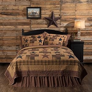 Vhcbrandsprimitivebeddingpatrioticninepatchshamstandardgoldentan  Urban Country Home Decor Vhc brands primitive bedding patriotic ninepatch sham standard golden tan  urban country home decor
