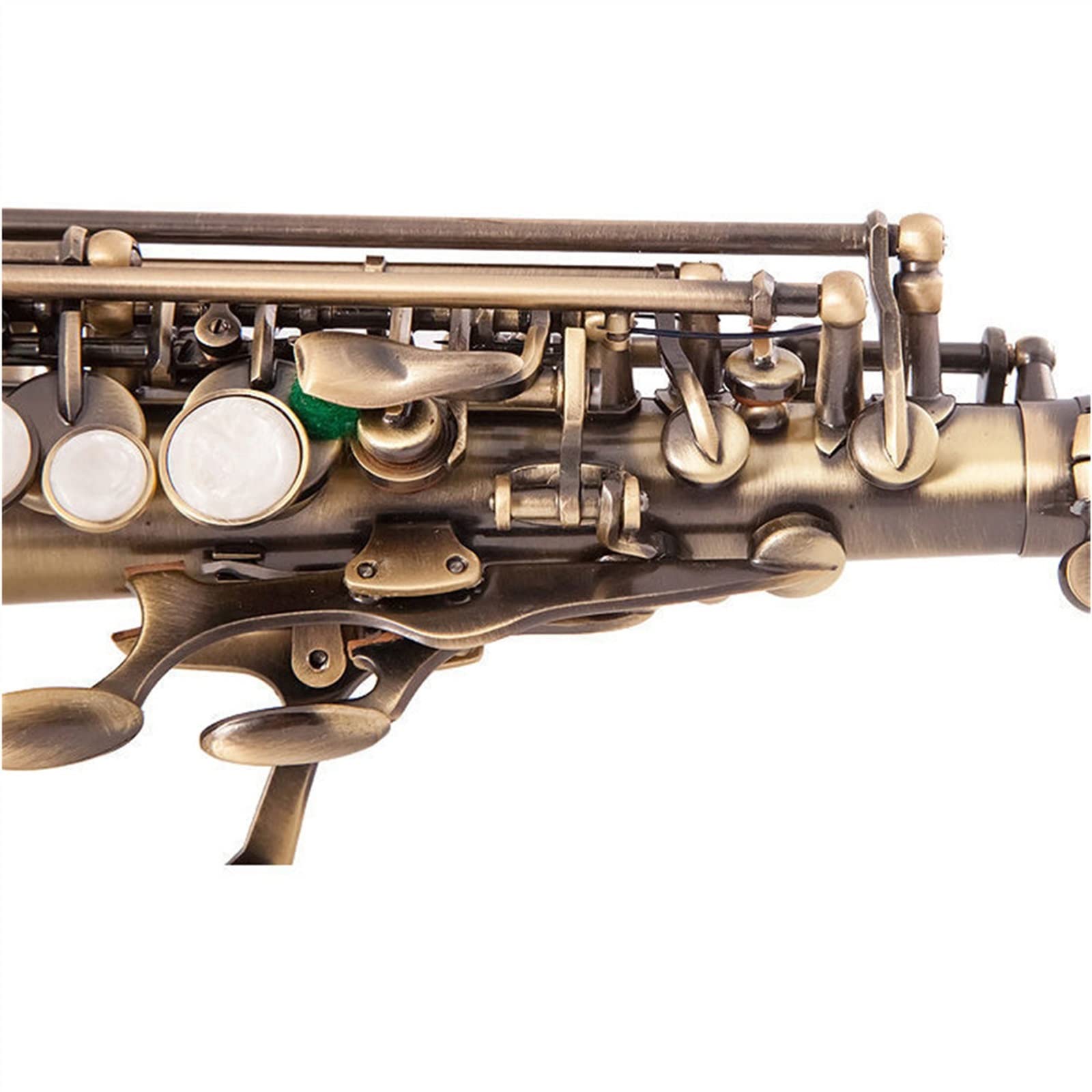 Saxofones Saxofón Curvo B-Bend Mate Antiguo, Instrumento De Saxofón Artesanal Cepillado