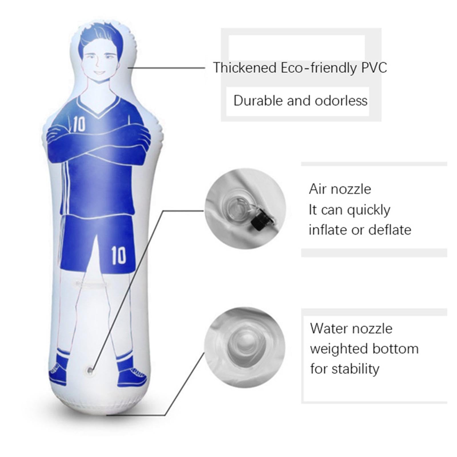 Multifunktions Aufblasbarer Schnuller Schnuller Tackling Dummies Trainingsgeräte Blau 160cm