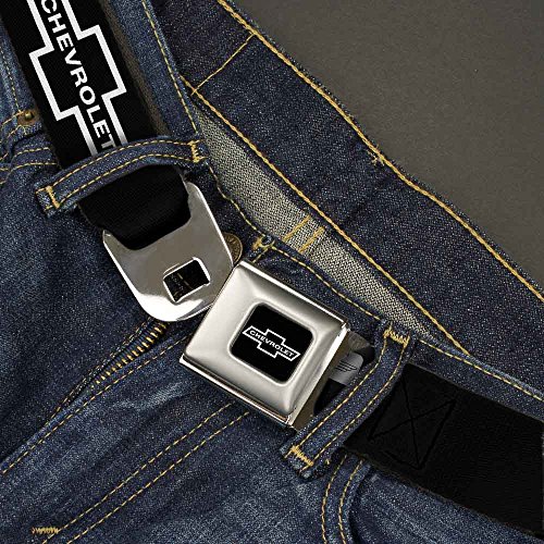 Buckle-Down Seatbelt Belt - 1965 CHEVROLET Bowtie Black/White - 1.5" Wide - 32-52 Inches in Length - Image 3