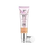 IT Cosmetics CC+ Cream Illumination (Neutral Tan) - Radiant Full Coverage Foundation With SPF 50+, Color Corrector & Hydrating Anti-Aging Serum, Hydrolyzed Collagen + Peptides - 1.08 fl oz
