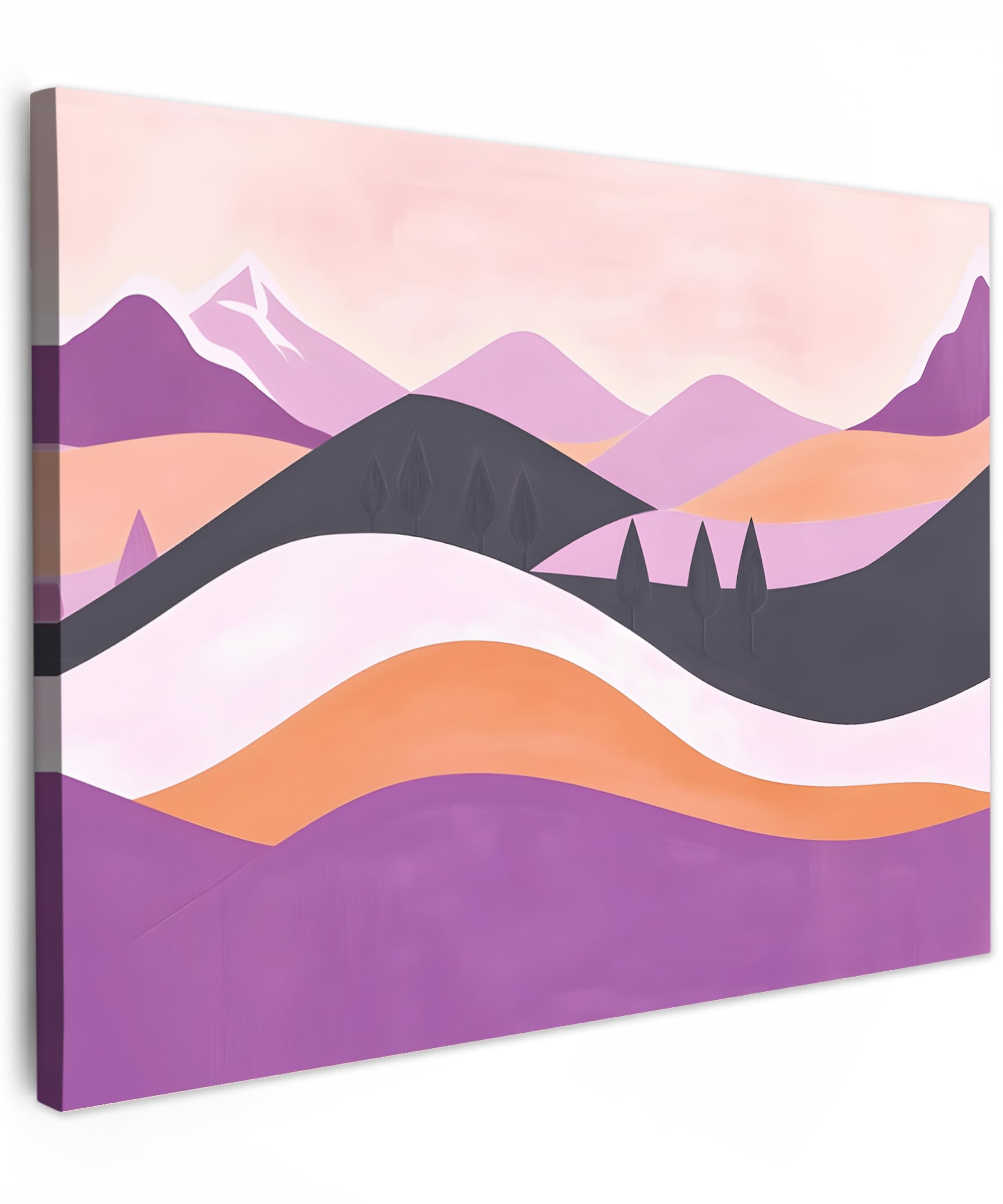 MuchoWow© Wandbilder 40x30 cm Schlafzimmer Home Deko Wohnung Bild Wohnzimmer Fotoleinwand Wand Bilder Leinwand Wall Decor Abstract - Golven - Landschap