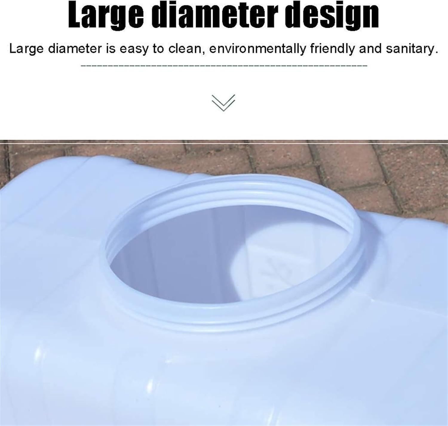 Large Capacity Water Tank Portable Horizontal Water Storage Container with Faucet Plastic Water Storage Cube for Household Water Camping Outdoor Self-Driving Tour(200L)