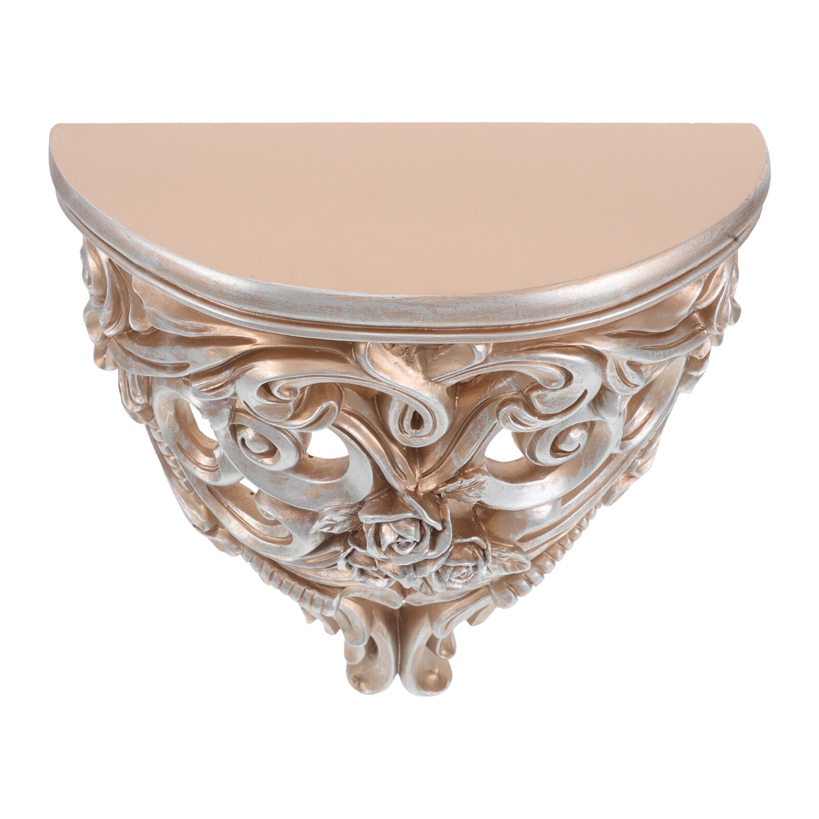 Étagère murale baroque or support flottant doré pour bureau