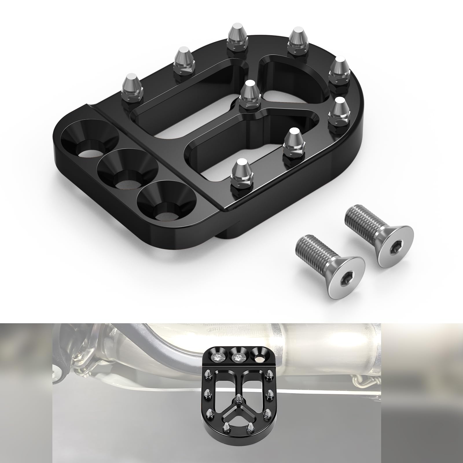 Black Brake Pedal Lever Pad Extender Compatible with KTM 390 Adventure 2020-2023,790/890 Adventure/R/S 2018-2023,690 Enduro R 2008-23,690 SMC R2019-23,1290/1190/1090/1050/990/950 Adventure