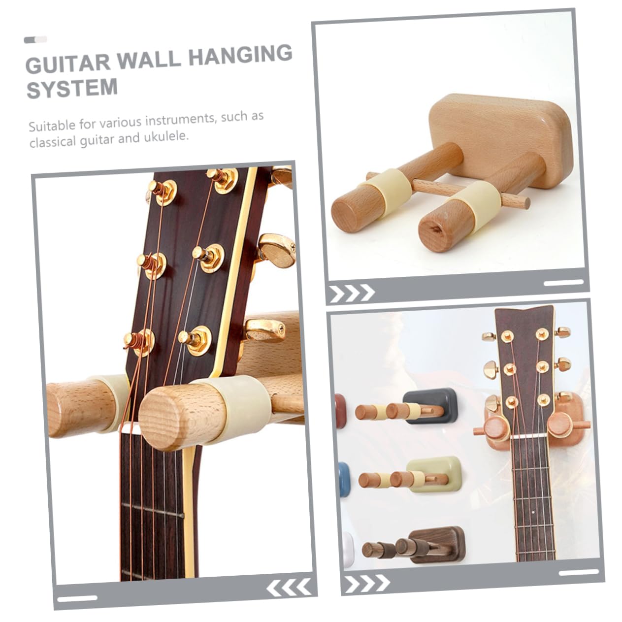 BESTonZON ganci per chitarra da parete porta chitarra da muro supporto da parete per violino supporto chitarra guitar stand appendiabiti per chitarra supporto da parete per chitarra Faggio