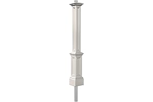 5835-WH Signature Outdoor Lamp Post, 9.5x9.5, White