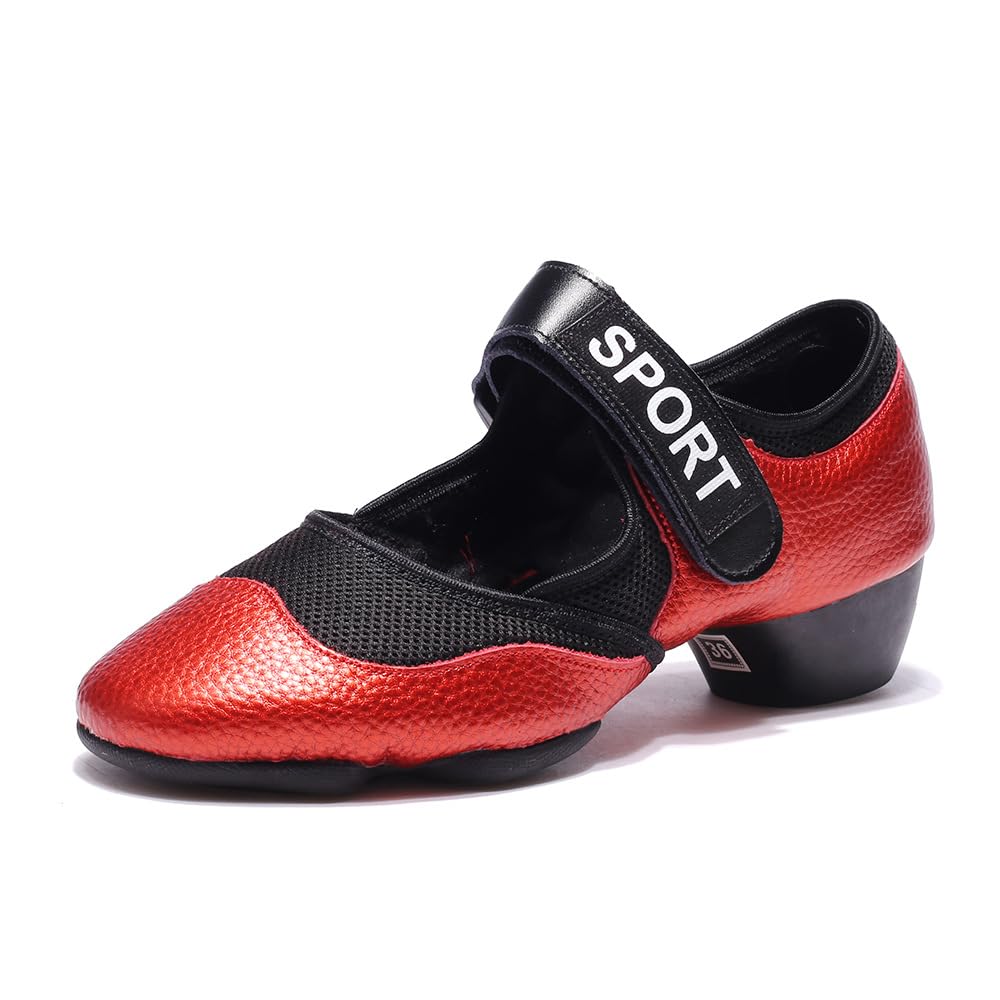 Damen Tanz-Sneaker Jazz Schuhe Split Sole Jazz Hip-Hop Trainings Salsa Tanz Sneaker Latein Jazz Tanzschuhe Modern Damen 4 cm