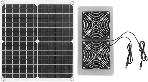 Miniatura 5 de Extractor solar, fácil de instalar, tasa de conversión del 20%, resistente a la intemperie, kit de ventilador de panel solar portátil de 18 V 25 W