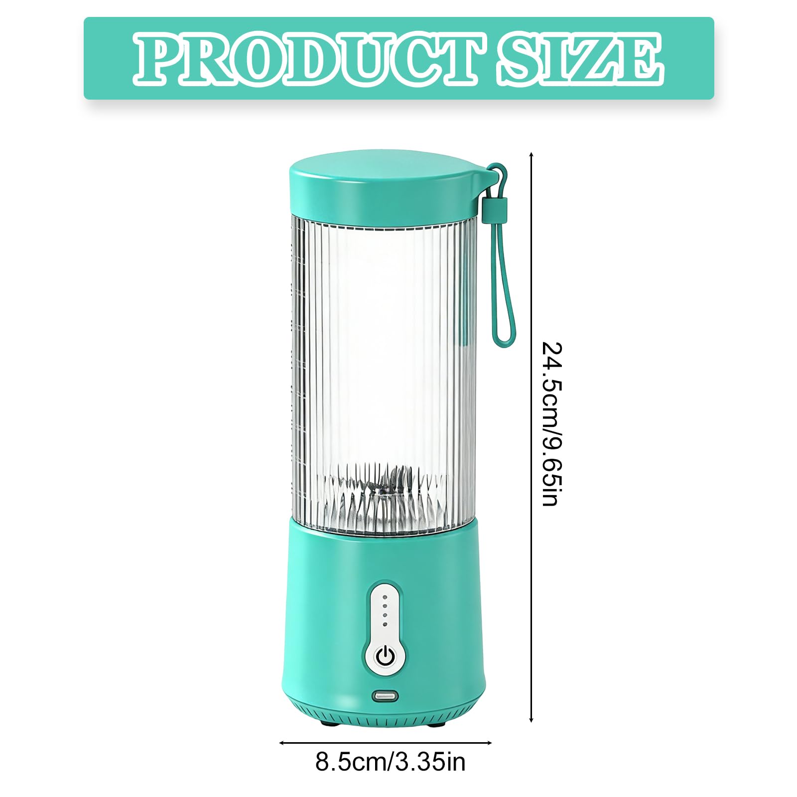 Frullatore Portatile,Smoothie Maker,mini per Smoothie,Mini Mixer Per Smoothies Bicchiere,Liquatrice,mixer multifunzione senza fili, spremiagrumi USB per palestra, ufficio, campeggio, 450 ml