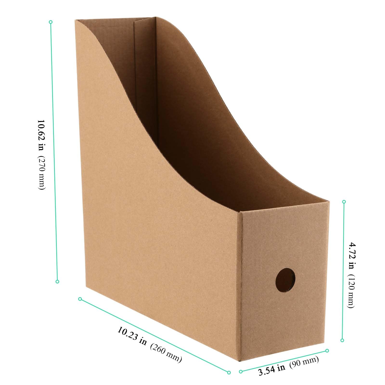SENJEOK 24 PCS Cardboard Magazine Holder, A4 Magazine File Holder with Labels, Cardboard Document Holder for Office Dormitory Home