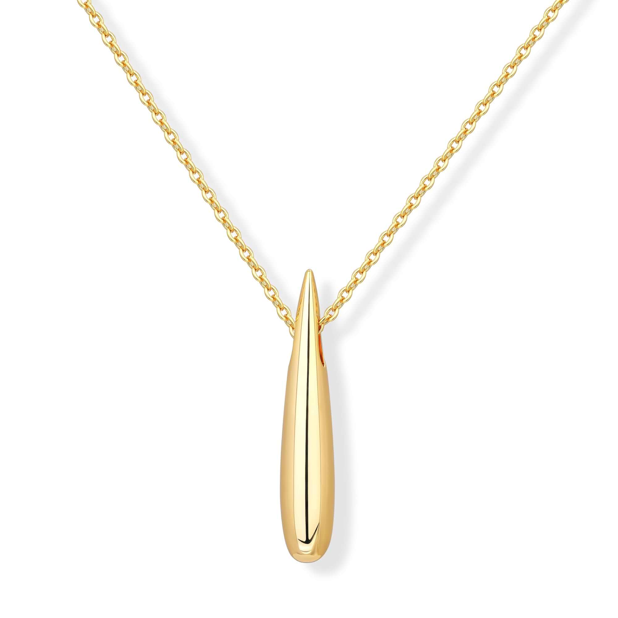 EVEYE S925 Sterling Silver Necklace For Women, Teardrop Pendant Necklaces, Pear Pendant Necklace Jewelry Minimalist style Gift