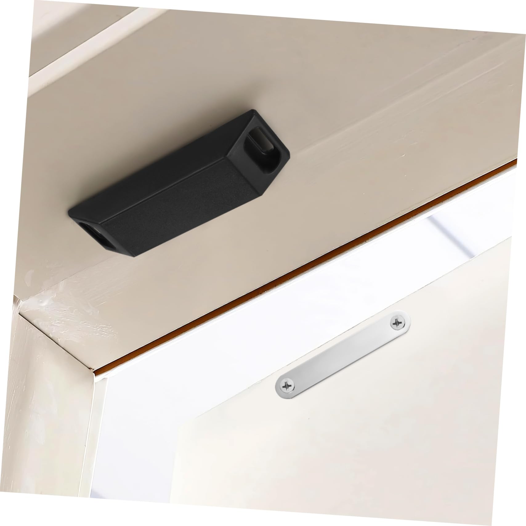 5 Sätze Magnetische Saugschranktür Kleiderschrank Gestell Magnetschrank Riegel Bleiben Schranktürmagnete Magnetverschlüsse Für Schränke Abs Black 6 Stücke * 5