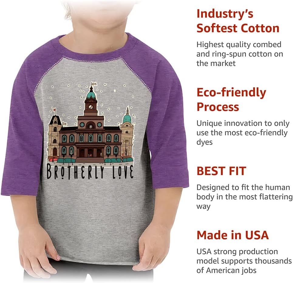 Cool Printed Toddler Baseball T-Shirt - Graphic 3/4 Sleeve T-Shirt - Cute Design Kids' Baseball Tee