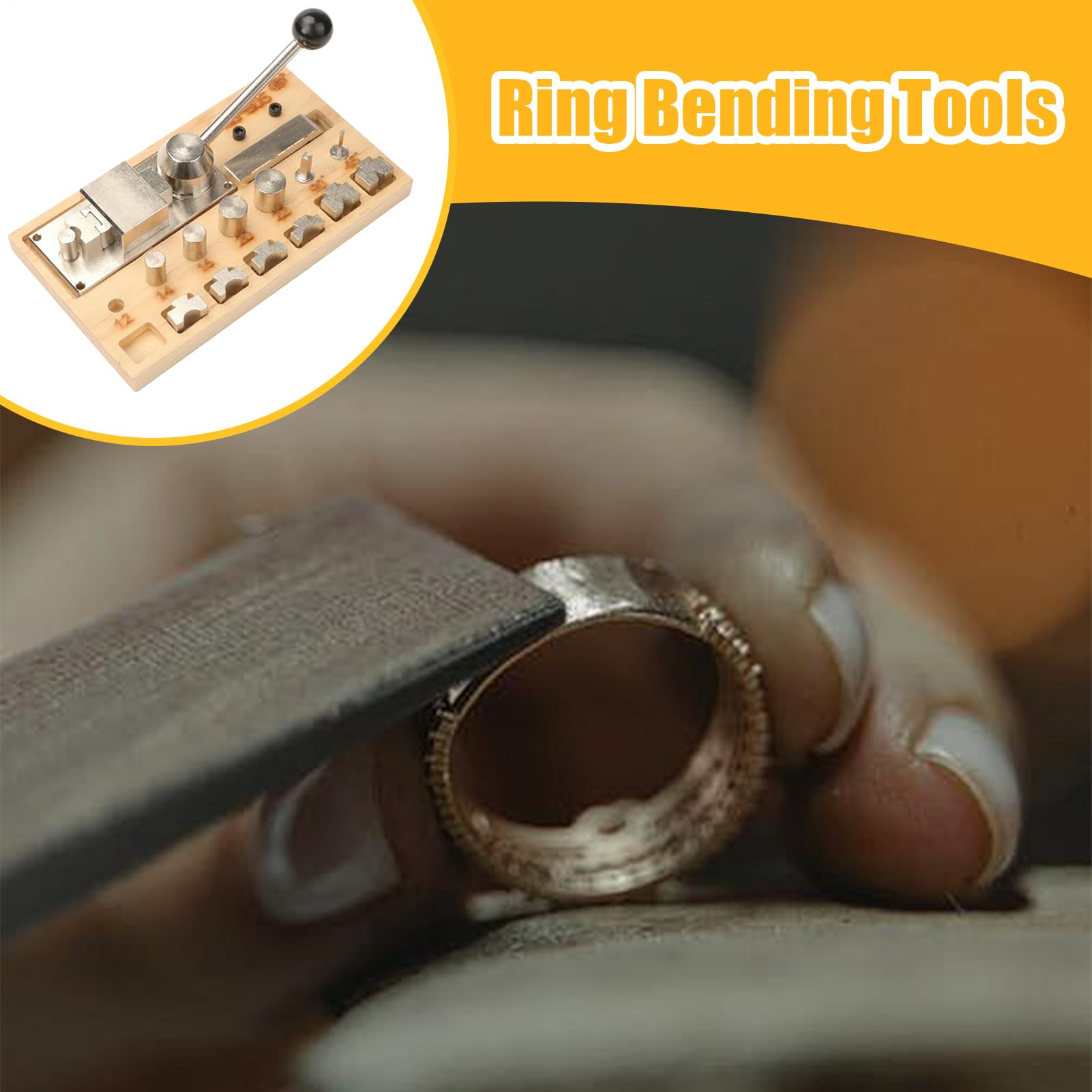 Doblador de Anillos Curvador de Aros para Joyería | Máquina Ajustable para Expandir y Reducir Tamaño para Enrollado de Alambre y Trabajos de Platería