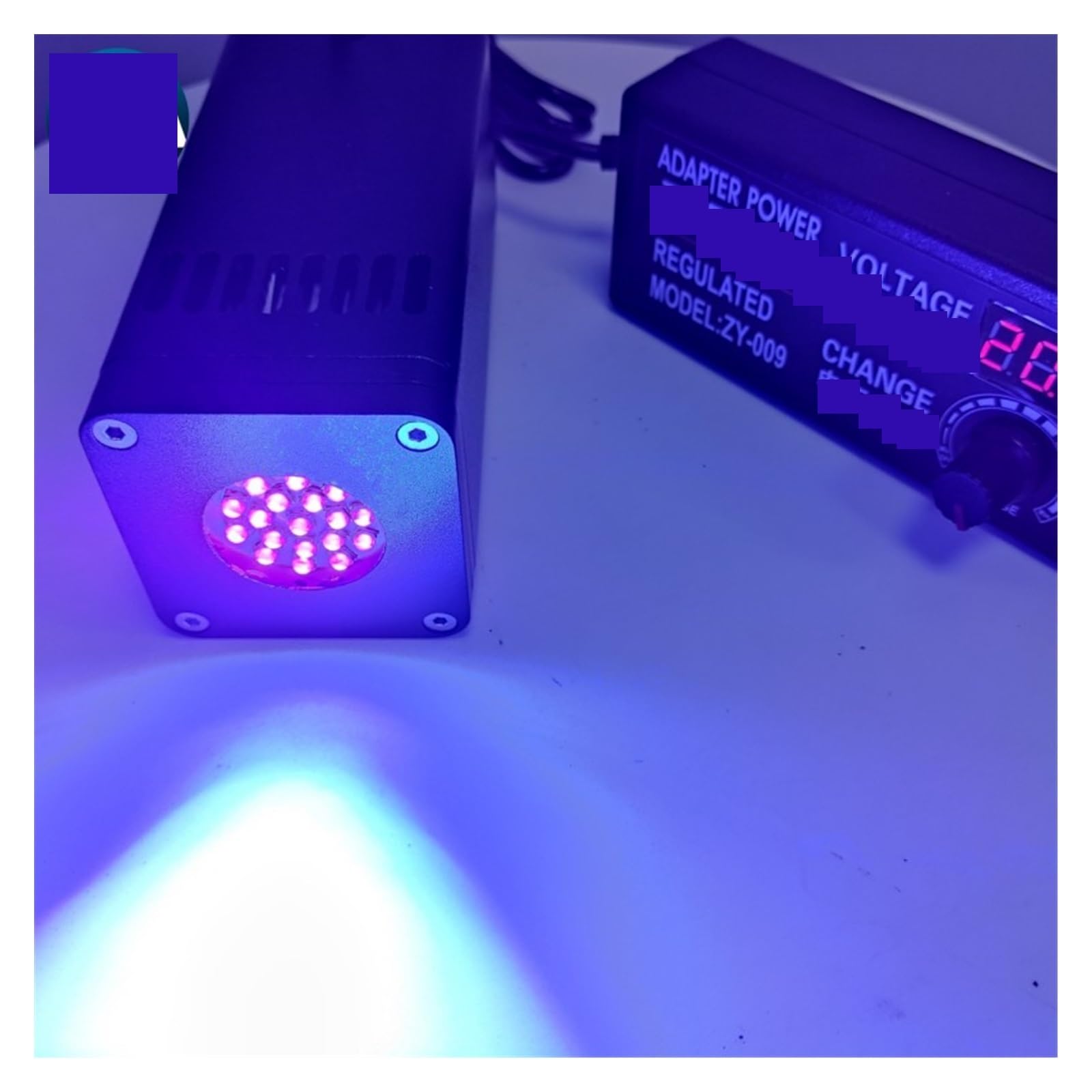 lámpara de curado UV, Mini Ventilador De Mano Refrigeración, Lámpara Curado UV 50W, Luz Ultravioleta Led Alta Potencia, Pegamento 365nm Y 395nm For Tinta(395nm)