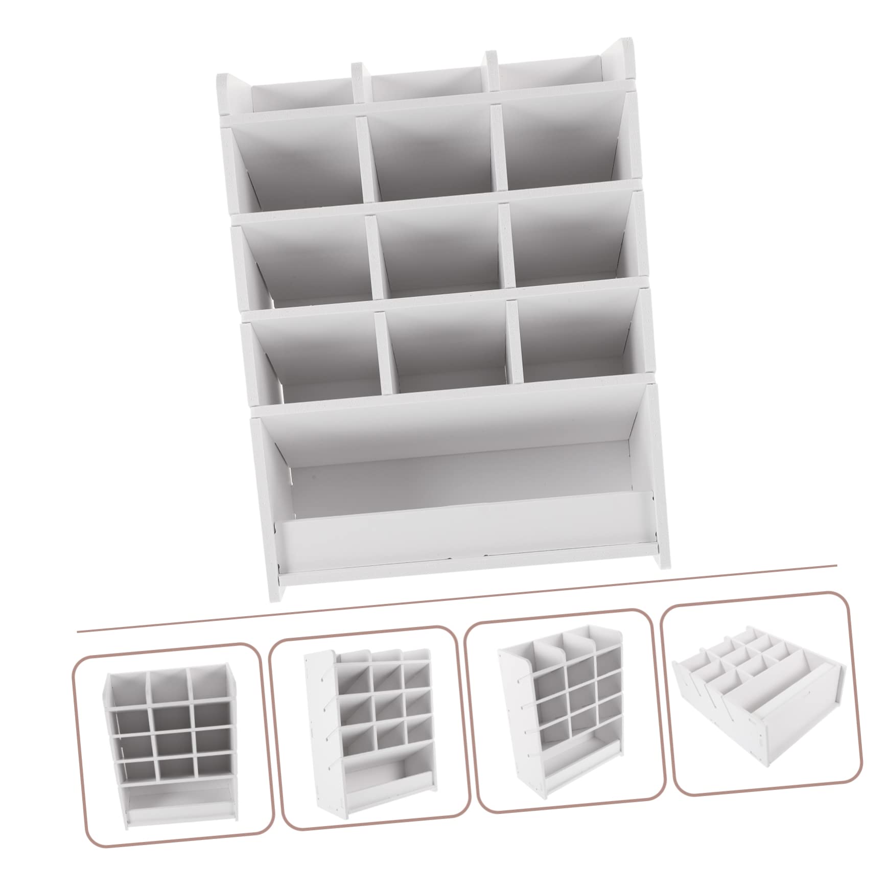 STOBOK Organizer da Scrivania Ufficio Bianco, Plastico, Multi Scomparti