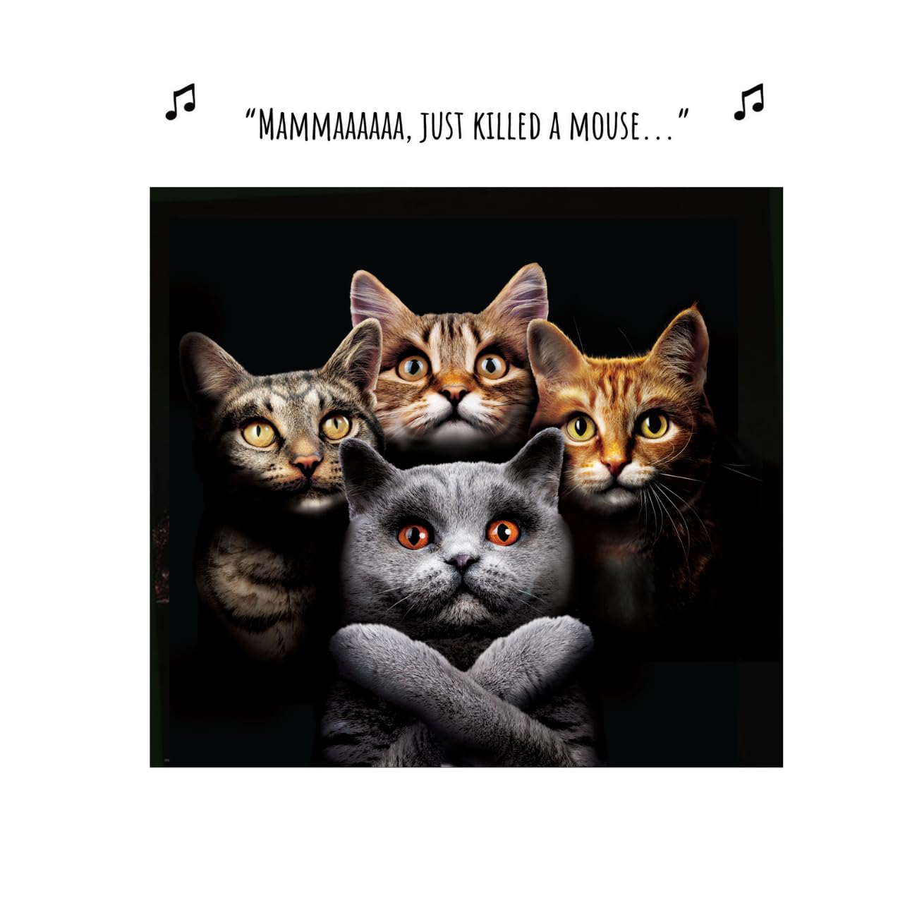 Click, Like & Share Funny Birthday Card for Her, Mammaaaa, Just Killed a Mouse…. Female Birthday Card, Friend, Multi-Coloured