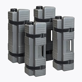 Taylor & Brown Gazebo Weights - 4 Pack, Fill with Sand or Water, Heavy Duty Plastic Weight with Velcro Strap & Side Handle for Secure Attachment, Ideal for Canopies, Pop Up Tent