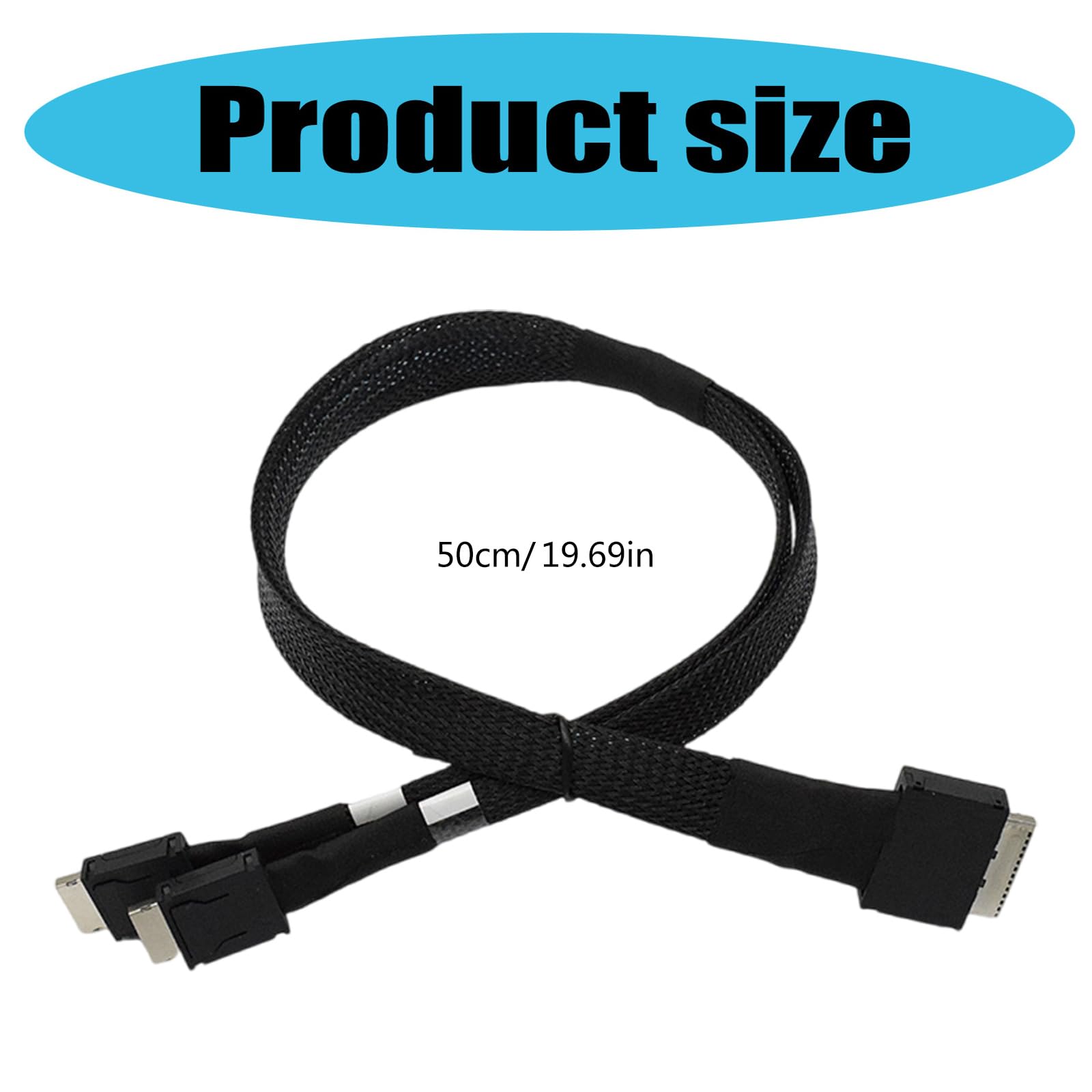 Cable de datos, SFF8611 8i a SFF8611 4ix2 Cable de datos para fiabilidad, redes de alta velocidad, conectividad con múltiples dispositivos, transferencia de datos rápida