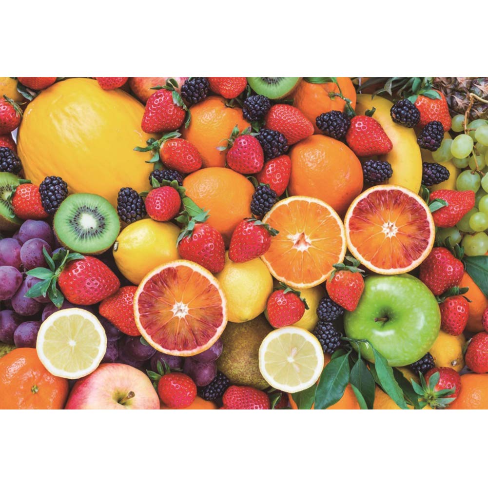 DORCEV 10x6.5ft Fresh Fruits Photography Backdrop Autumn Good Harvest Photo Colorful Fruit Birthday Party Theme Background Tropical Orange Strawberry