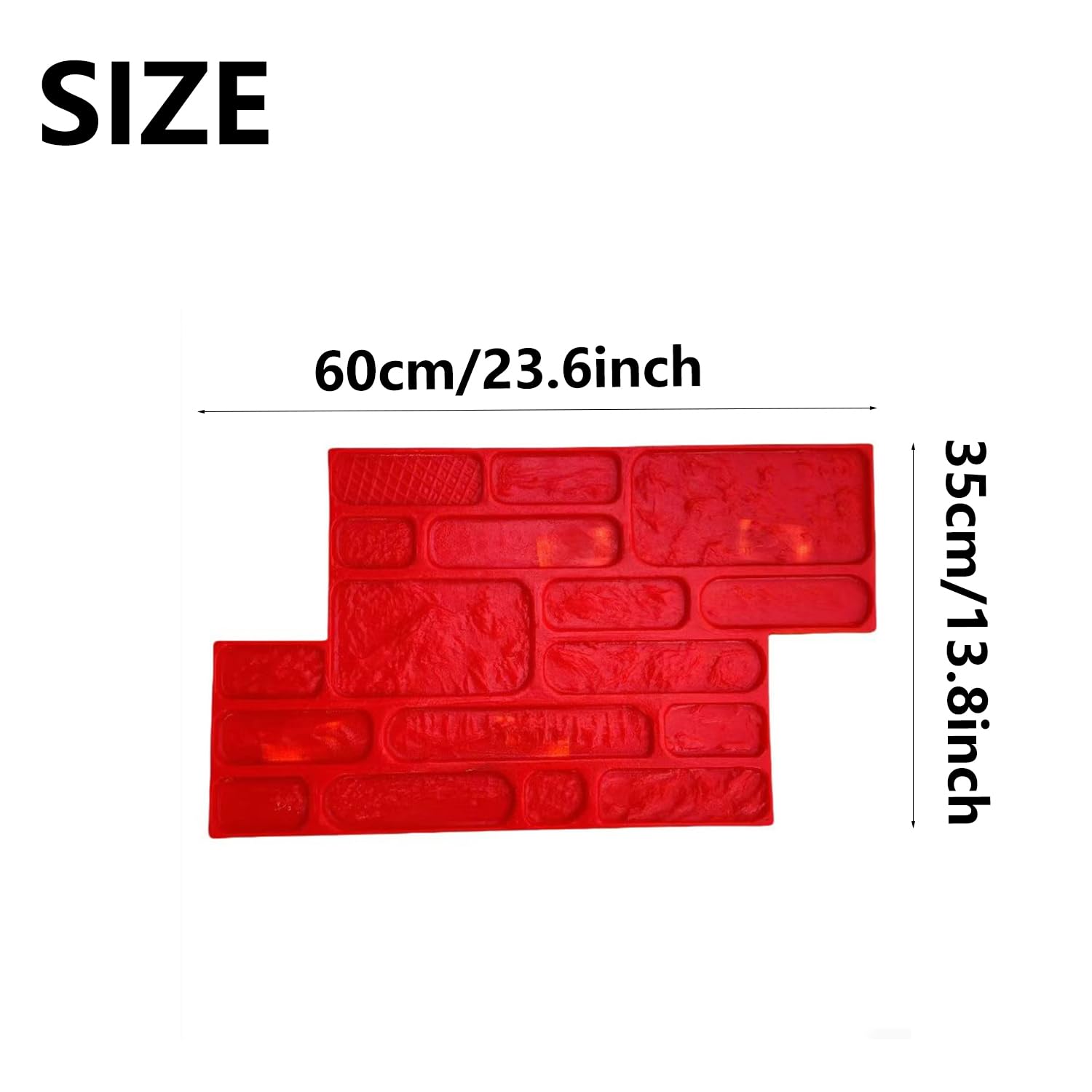 Tappetino per calcestruzzo per esterni, texture in gomma, per impronte senza cuciture, stampi decorativi per calcestruzzo per pareti e pavimenti, ideale per patii, passerelle e vialetti